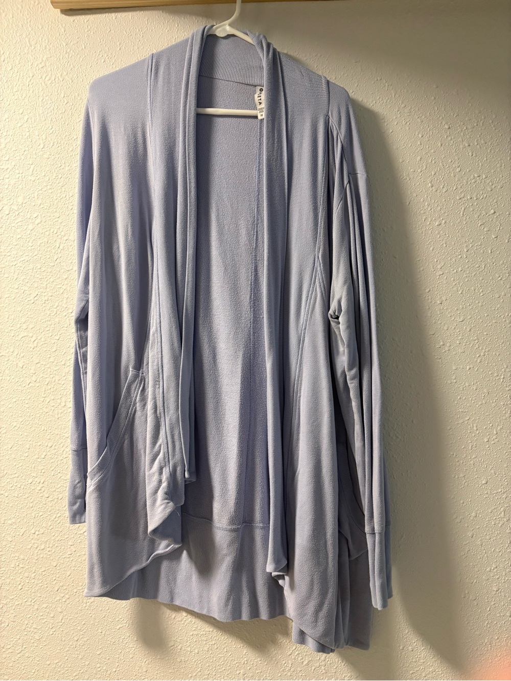 Athleta Light Blue Open-Front Cardigan Sweater